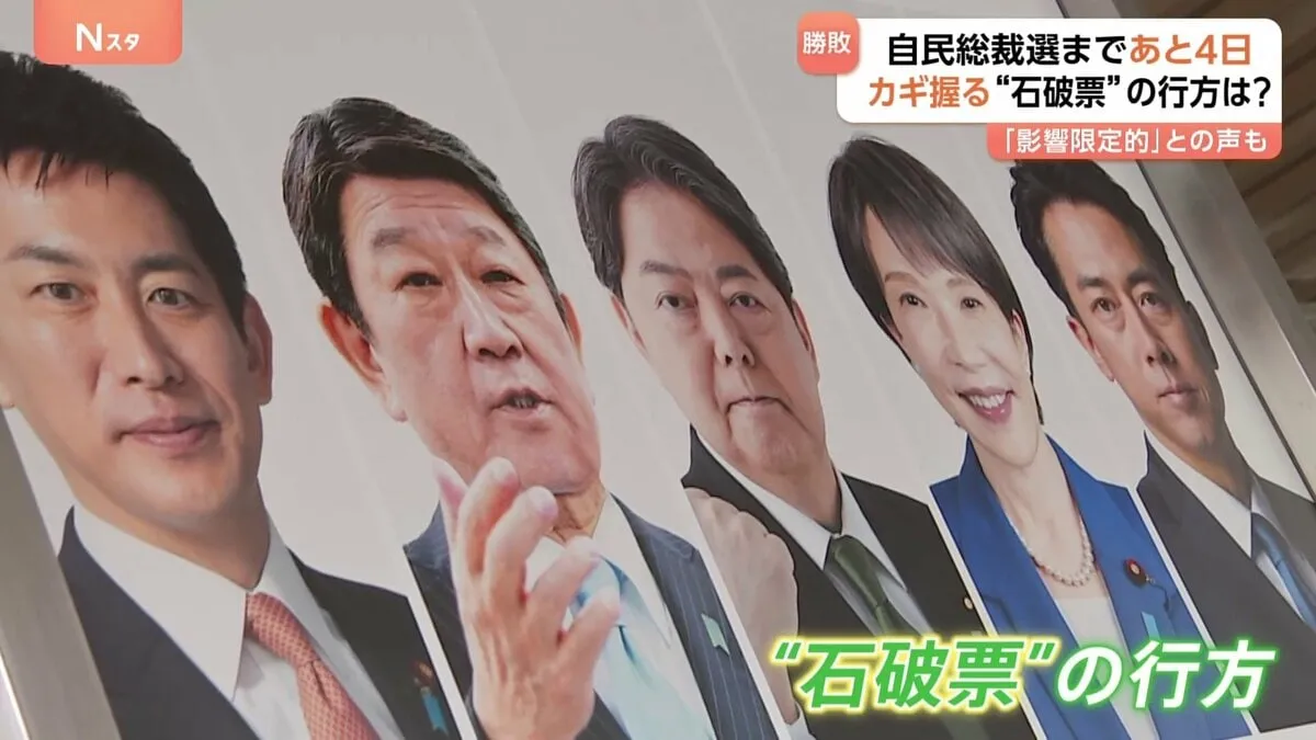 自民党総裁選まで4日 カギ握る“石破票”の行方は？「影響限定的」との声も　一方野党、立憲・維新・国民民主3党の国会対策委員長が会談 「総理候補」一本化とはならず