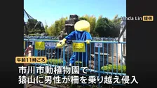 パンチくんの猿山に着ぐるみを着た男性が柵を乗り越え侵入　2人を警察に引き渡す　自称アメリカ国籍と話す　千葉・市川市