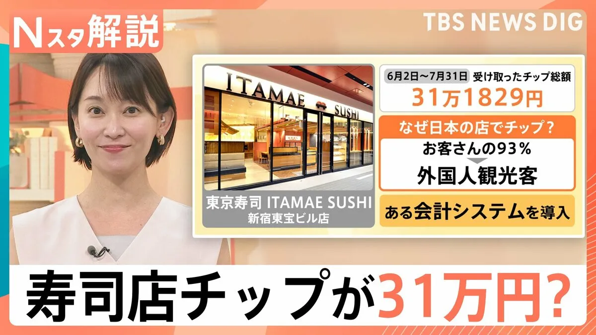 日本でもチップ文化？銀座のお寿司屋さんで「31万円」モバイルオーダーに“チップ”機能搭載【Nスタ解説】