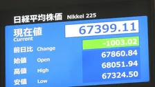 【速報】日経平均株価 一時1000円超の下落