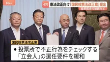 自民・維新・国民民主・参政の4党が投票環境の整備を盛り込んだ国民投票法の改正案を提出　中道が主張のCMなどの規制は盛り込まれず