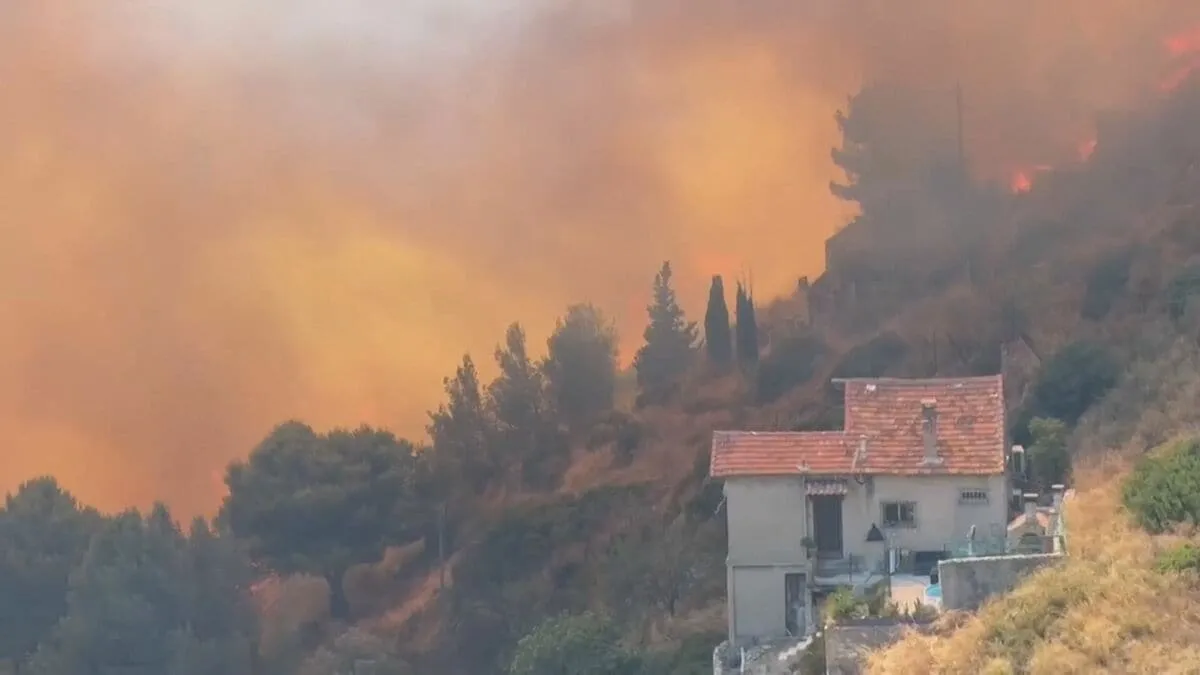 仏・マルセイユの山火事　住民ら110人がけが　空港は再開