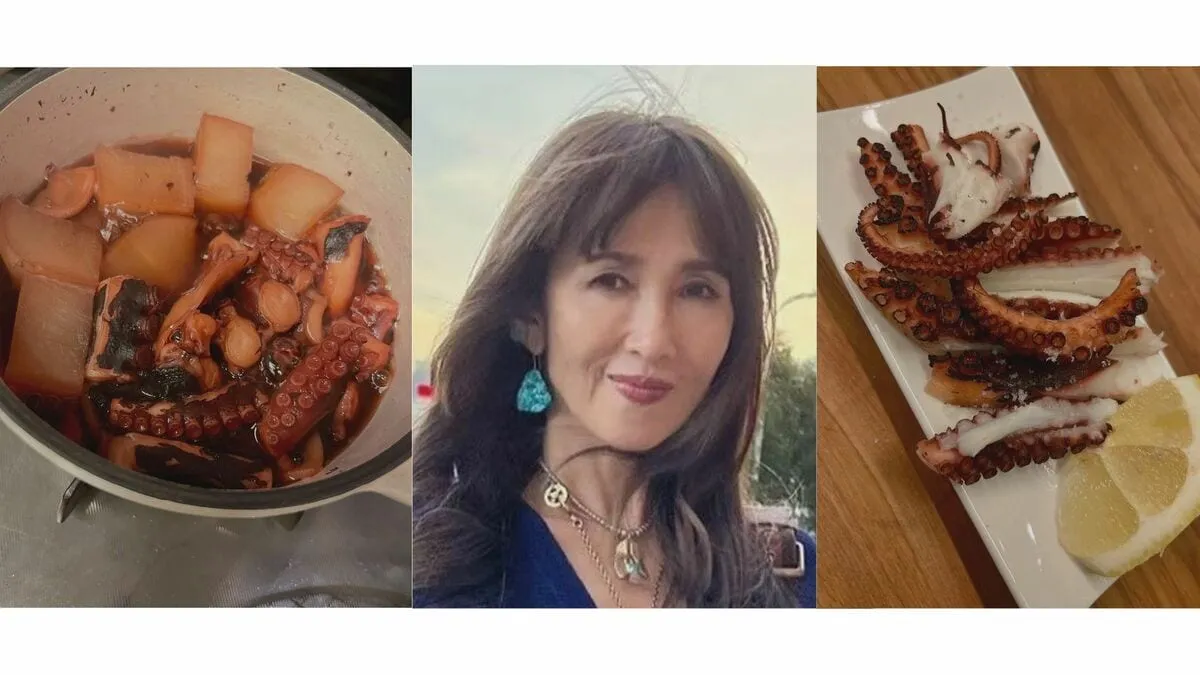 【 工藤静香 】 「炊き込みご飯、大根とタコの煮物、カルパッチョ、炙りたこ。　いろいろ作りました」　長女・Cocomiさんのリクエストに応え
