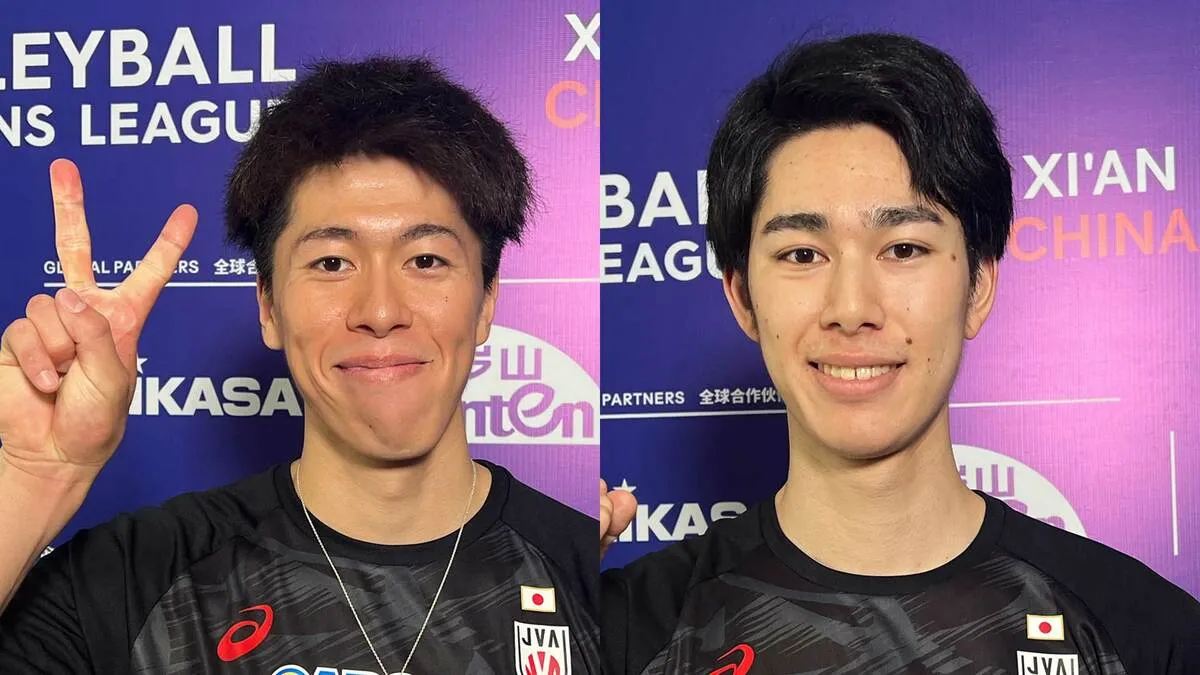 バレー男子日本代表、初戦の中国戦へ　主将代理の富田将馬「何事もスタートが大事」甲斐優斗「欲しい1点を取りきる」