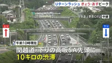 Uターンラッシュ　きょう（15日）からあすにかけてピーク “最大9連休”のお盆休み　 東海道新幹線「のぞみ」上りはあすの午後ほぼ満席