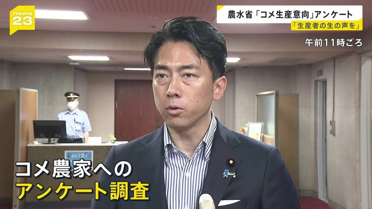 コメ生産意向アンケート 小泉農水大臣が実施を表明　すべてのコメ農家を対象に現在の経営状況や今後のコメ生産意向など聞く