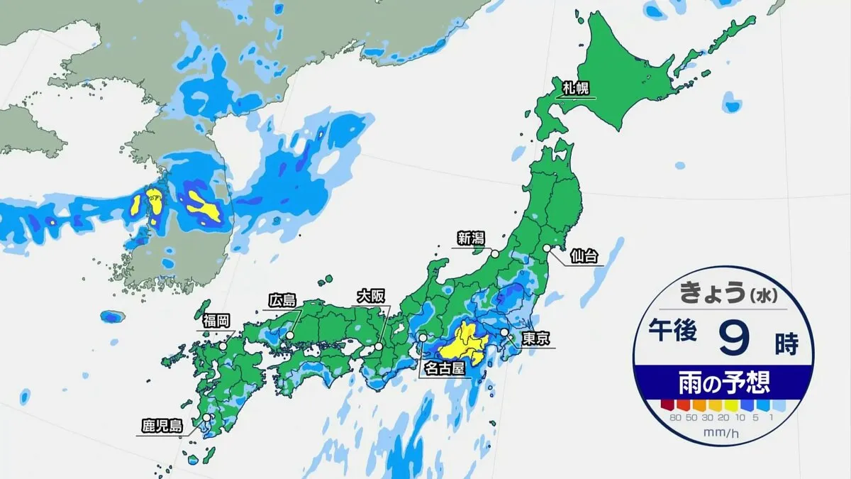 【大気の状態が非常に不安定】あすにかけ関東甲信と東海、四国でも大雨　あすまでに台風6号発生も直接的な影響なさそう