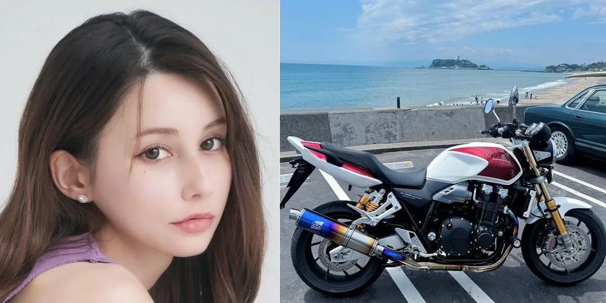 【 ダレノガレ明美 】　愛車のバイクで　江の島近辺をツーリング　「週1〜2で乗ってます」　「HONDA　CB1300 SUPER FOUR SP Final Edition」の写真をアップ