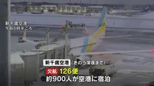 北日本を中心に大荒れ あすにかけ大雪や暴風雪　北海道の新千歳空港ではきのう深夜までに126便欠航