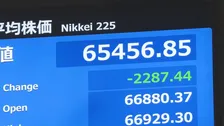 【速報】日経平均株価、一時2200円以上値下がり　米金利高に警戒感で半導体株安受け