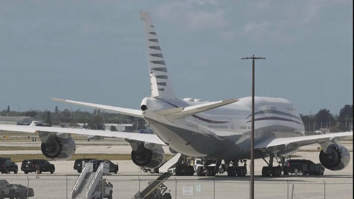トランプ政権 カタールから「空飛ぶ宮殿」575億円相当のジェット機を受領 国防総省が発表 大統領専用機として利用の見通し