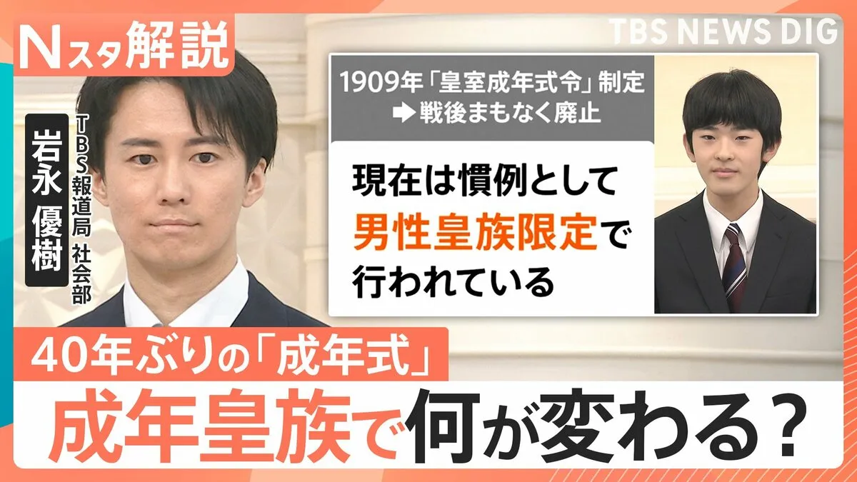 悠仁さま、40年ぶりの成年式へ　成年皇族で何が変わる？宮中行事参加のほかに“生活費”が増加？【Nスタ解説】