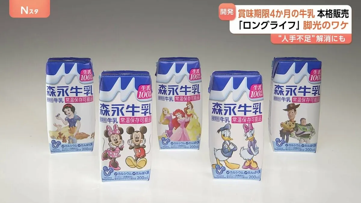 賞味期限4か月「ロングライフ牛乳」本格発売　森永乳業　背景に人手不足 海外輸出も視野
