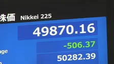 日経平均 一時5万円割れ　500円以上値下がりの場面も