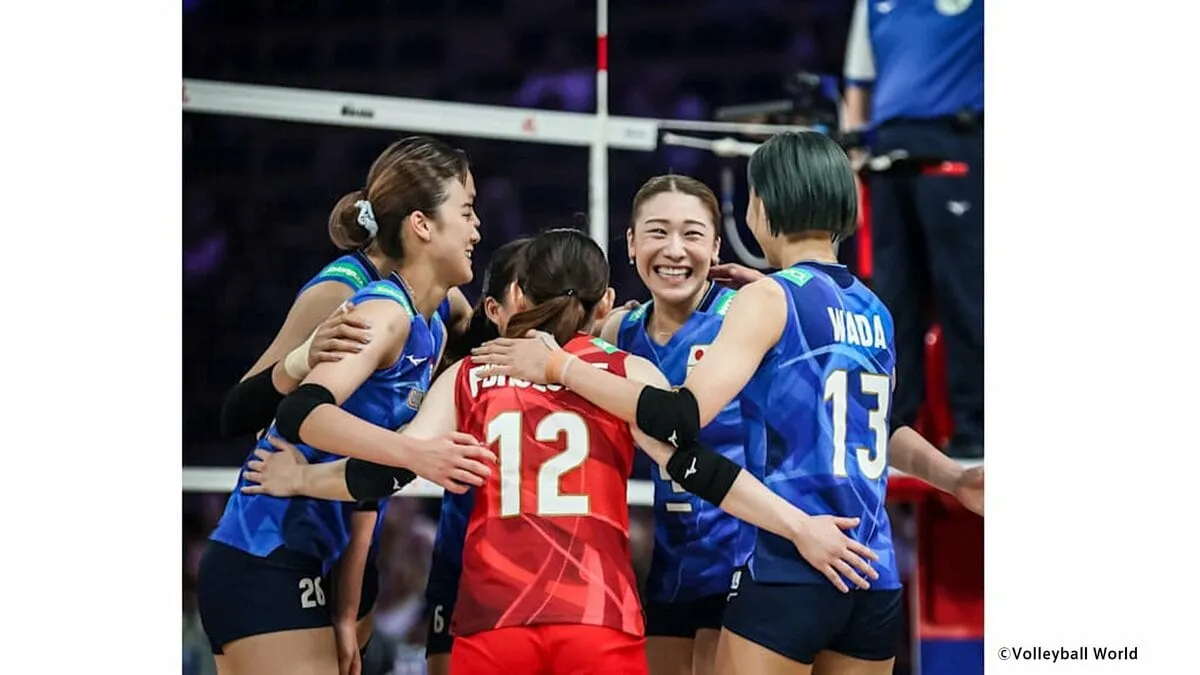 バレー女子日本代表、トルコにフルセットの末勝利！ベスト4進出　石川真佑「セットごとに集中できた」【ネーションズリーグ】