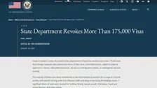 トランプ政権「安全を脅かす外国人を特定」ビザ取り消し17万件超に