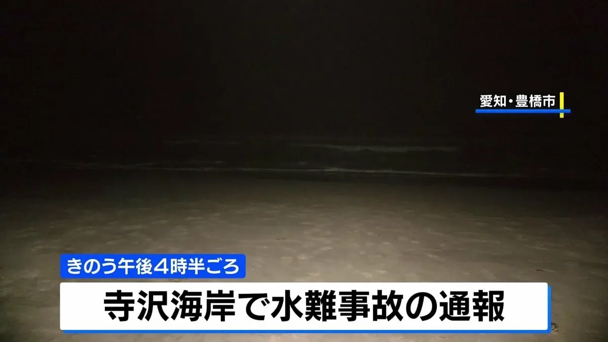 海水浴に来ていた親子が溺れ24歳母親が死亡、5歳息子は意識回復　愛知・豊橋市の寺沢海岸