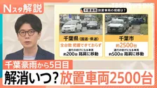千葉豪雨で放置車両が2500台…追突事故の危険も　水没時の対応と知っておくべき車両保険【Nスタ解説】