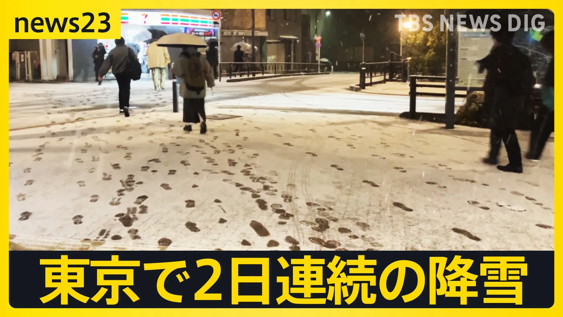 ひと味違う？雪の中での“一服”にアイス… 東京で2日連続の降雪　初めて雪を見た女性「寒くてもうれしい」 高速道路「予防的通行止め」で影響も【news23】