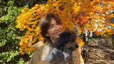 【工藤静香】「紅葉　なんて美しいのだろう」愛犬と秋の風景を満喫するオフショットを公開