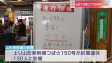 JR新庄駅構内にクマ 車庫内に居座る　山形新幹線が区間運休し130人に影響　子グマとみられ、箱ワナに入る