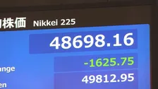 日経平均 一時1600円以上値下がり　財政悪化懸念で円・債券にも売り、円安・債券安で「トリプル安」に