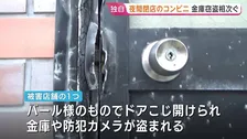夜間閉店のコンビニで窃盗被害が相次ぐ　バールのようなものでドアをこじ開けられ金庫などが盗まれる　被害は広島・長野・岐阜など全国で