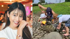【 岡副麻希 】 御殿場で友人ファミリーと夏を満喫 「だいすきな夏、満喫するよー」 長かった“ワンオペ育児”終了間近の笑顔ショットに反響