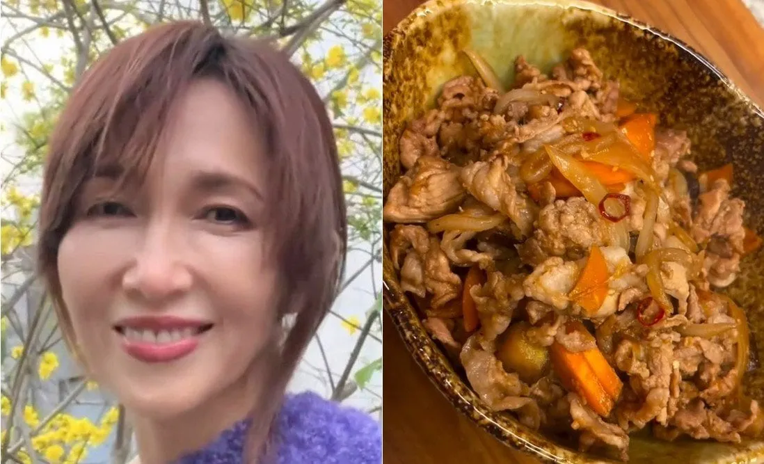 【 工藤静香 】　手料理を公開　「今日は1品何にしようかなぁ？のアイデアに！」「ニンニク、生姜山盛りの豚味噌炒め！」