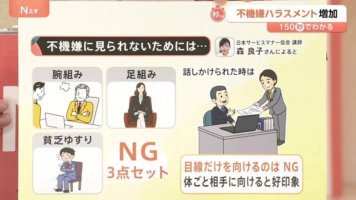 “不機嫌ハラスメント”増加！仕事中に注意すべき3つの「NG行為」【Nスタ】