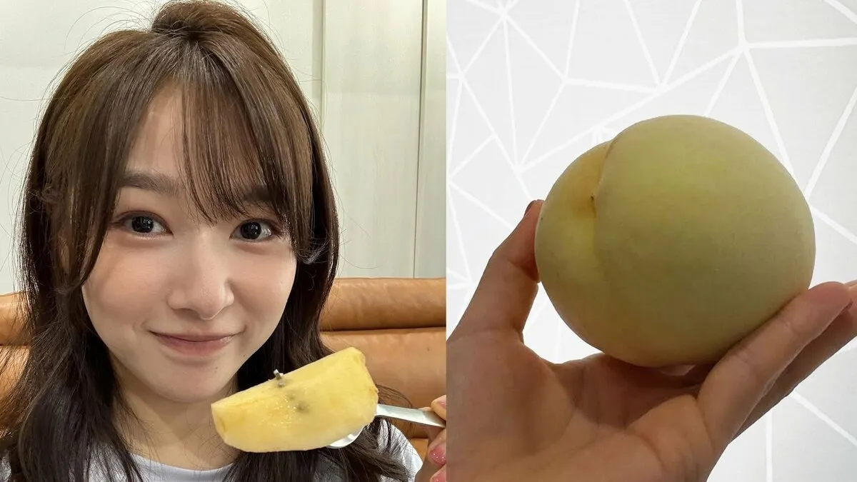【 桜井日奈子 】 「清水白桃って岡山の有名な桃があるんじゃけど」　故郷で旬の味覚に舌鼓　「今逃したら次来年よ？食べにゃおえんわ」　地元愛あふれる方言で投稿