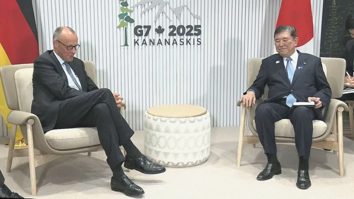 石破総理　ドイツ・メルツ首相と対面で初会談　G7連携の重要性を確認