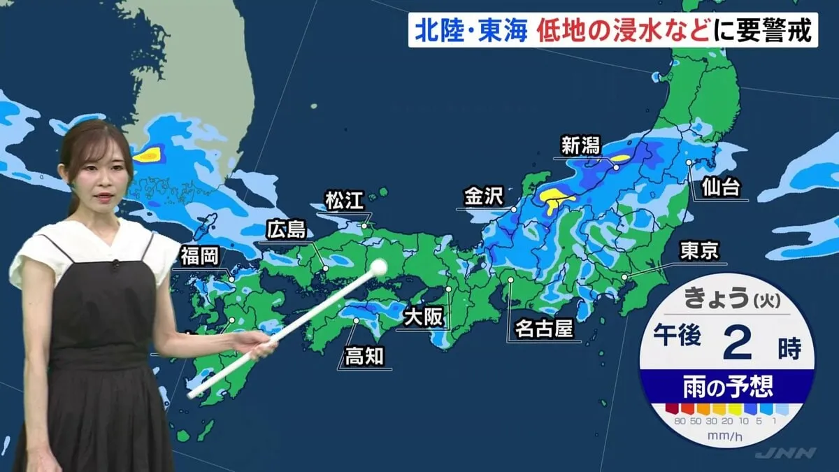北陸から九州北部にかけ局地的に激しい雨予想　あす午後は西日本を中心に各地で雷雨が起こりやすく【このあとの天気】