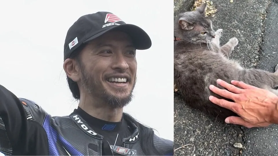 【 長瀬智也 】猫の “枯葉ファイト” に参戦「#とら子 #ありがとう」　レースの余韻が伝わる投稿