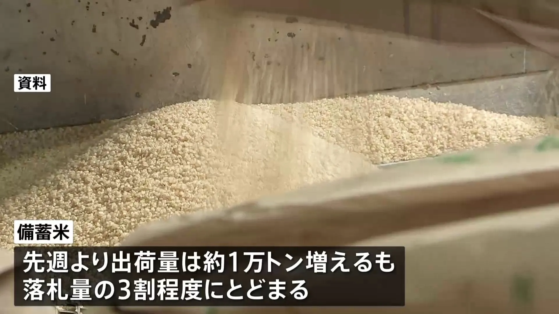 JA全農 「備蓄米」出荷量1万トン増も落札量の3割程度にとどまる