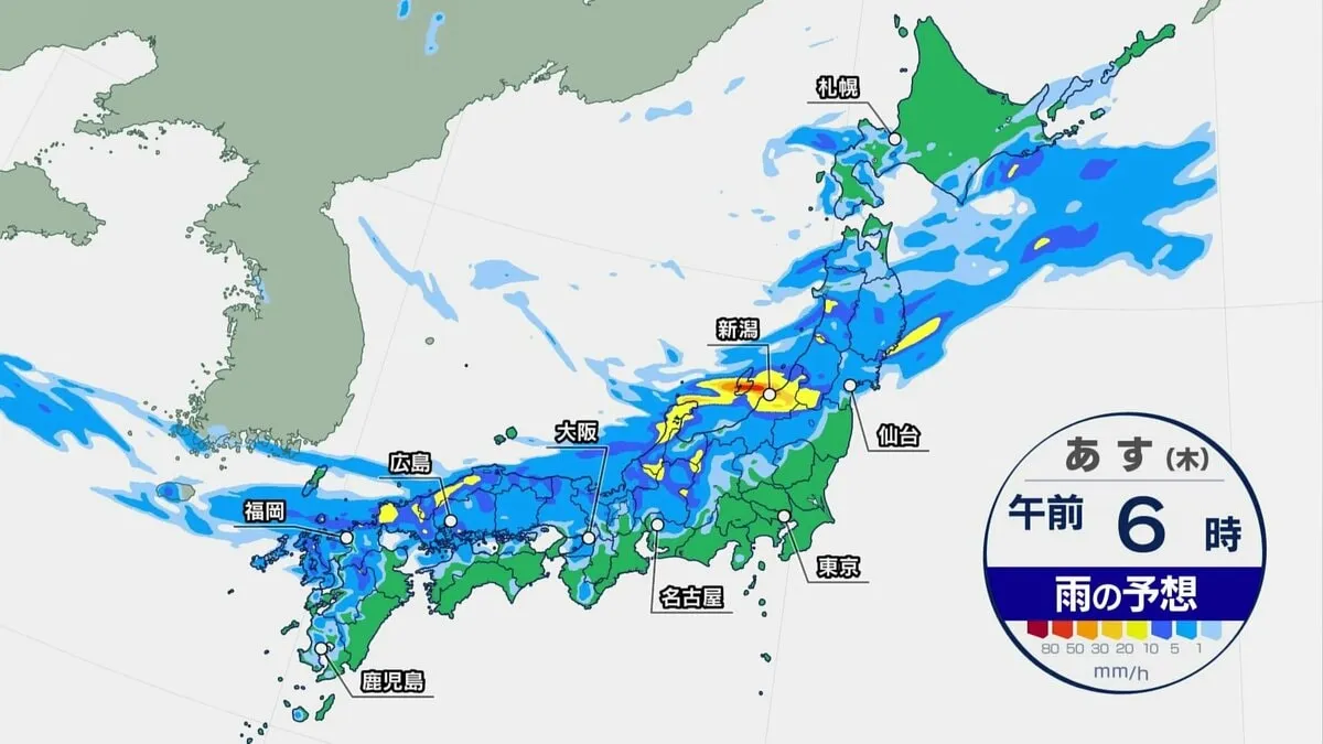 【7日天気・大雨と猛暑】北陸は災害級の大雨に注意…線状降水帯発生のおそれ　関東から西日本は35℃超猛暑日続く
