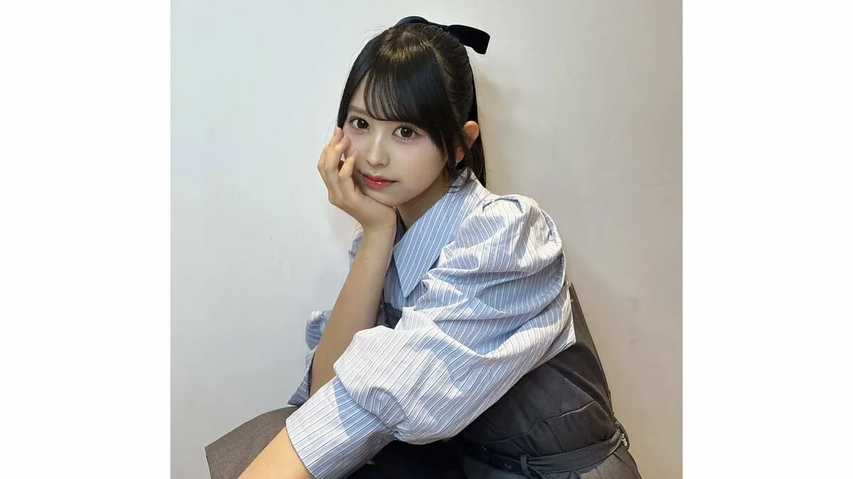【 キンコン梶原の長女・梶原叶渚 】 「お気に入りきれいめガーリーコーデ」　ポニーテールでレイヤードシャツワンピース姿を披露