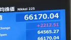 【速報】日経平均株価、一時2200円超値上がり　アメリカ財務長官発言受け中東情勢緩和への期待から　下落傾向続いた半導体関連銘柄で上昇目立つ