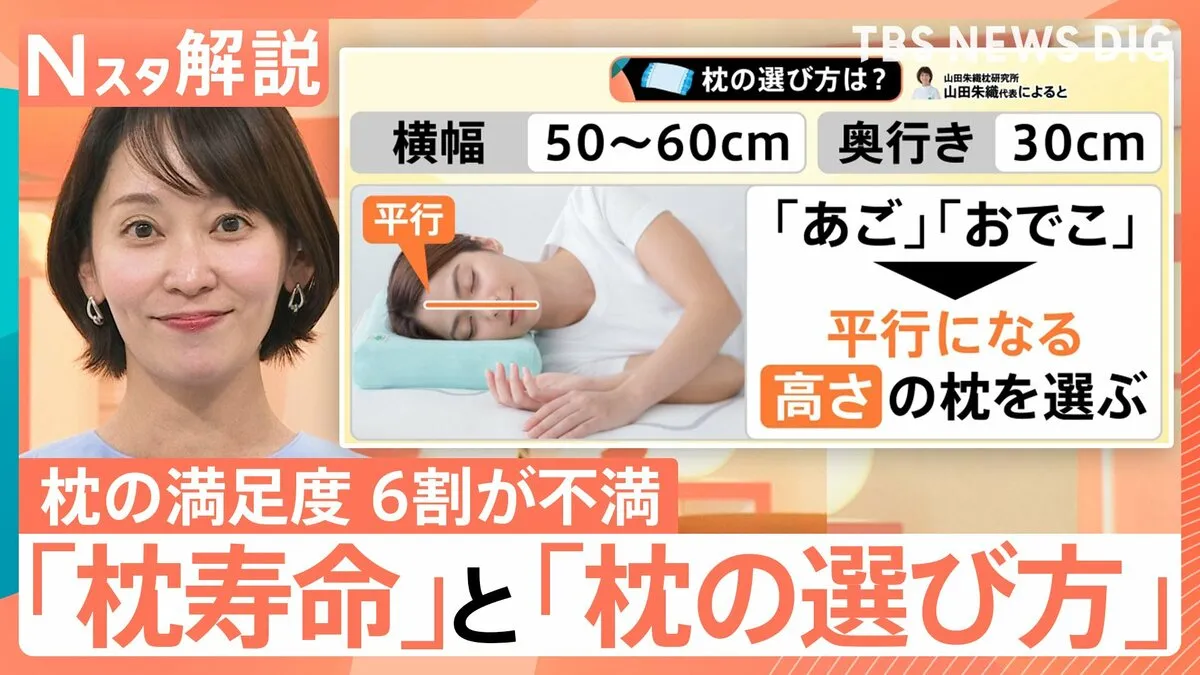 「枕」満足してますか？約6割が不満　素材で異なる「枕寿命」　睡眠で防ぐ？15兆円の経済損失【Nスタ解説】