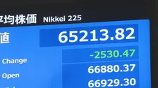 【速報】日経平均株価、一時2500円以上値下がり　米金利高に警戒感で半導体株安受け