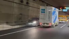 【速報】高速を“逆走”の車　渋谷区で発見　運転手の女を銃刀法違反の疑いで逮捕　きょう午前に東京外環道外回りを警察車両の追跡から逃走