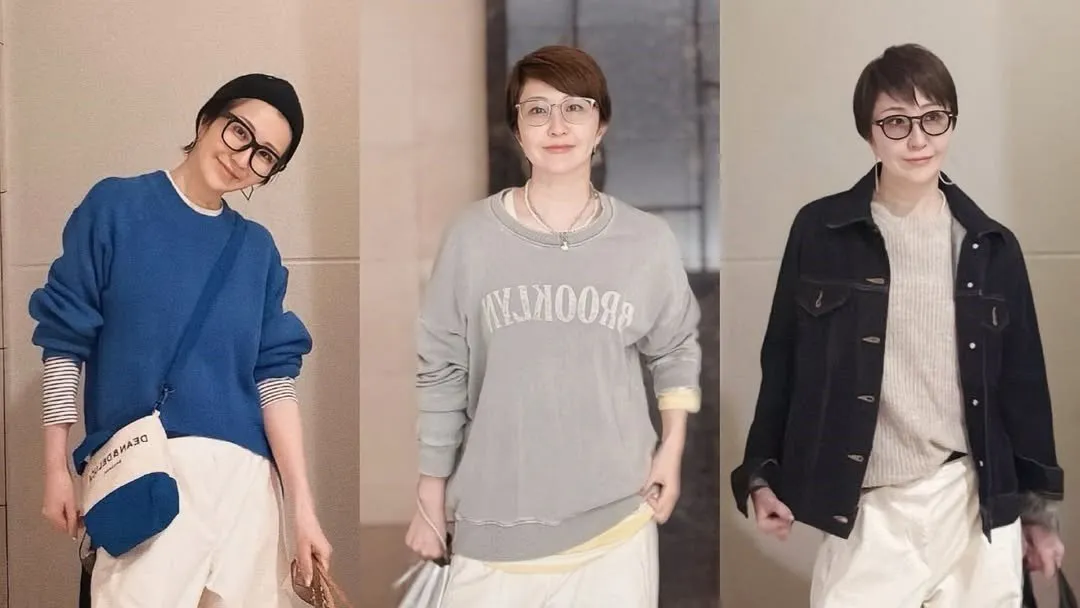 【西丸優子】白パンツで「コーデ3連発」　 “パンツはダボっとカジュアル”  “トップスのサイズ感大切” 　ポイントシェアにフォロワー感嘆「元気な姿でホッ」