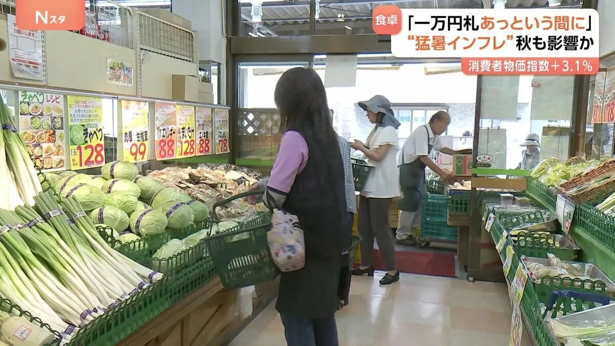 “猛暑インフレ”が秋まで影響？　生育不良・出荷減少で食卓直撃　物価上昇で「家計負担感が高まる」専門家が予想