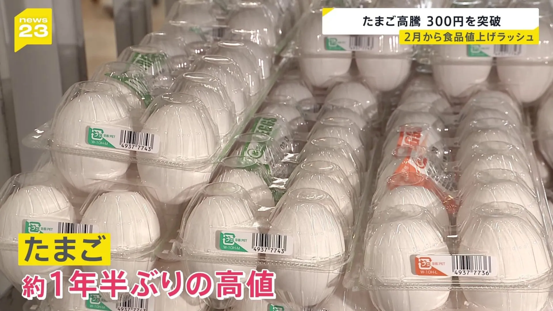 たまごの価格が上昇 約1年半ぶり305円超に　食品も値上がり 去年以上の「値上げラッシュの春」となる見込み