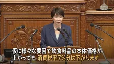 消費税減税法案が審議入り 高市総理「本体価格が上がっても消費税率7％分は下がる」 初日の審議に国民・榛葉幹事長「中身のない答弁」