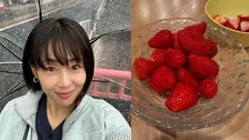 【 井上和香 】「娘も息子も苺大好き」今シーズン最後の苺を堪能　〝息子くんは冷蔵庫を開けっ放しに〟