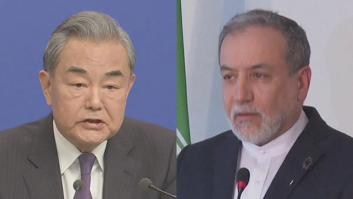 中国外相　イラン外相と電話会談　「真の停戦」実現を支持