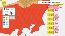 【全国で“春の嵐”】帰宅ラッシュに直撃した雨と風…各地で倒木相次ぐ　11日（土）は気温上昇…関東では夏日続出か【news23】