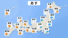 東北や北陸で雷を伴った大雨のおそれ　西日本は危険な暑さ続く 名古屋で38℃予想　午後は天気の急変に注意【あす26日の天気】