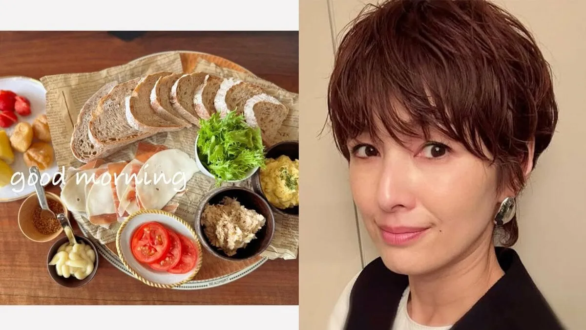 【吉瀬美智子】　休日の朝食を披露　「時間がある時は、彩良くをテーマにカフェスタイル。」　投稿写真にファン反響　「素敵な朝食　美味しそう」「彩りが素敵ですね」